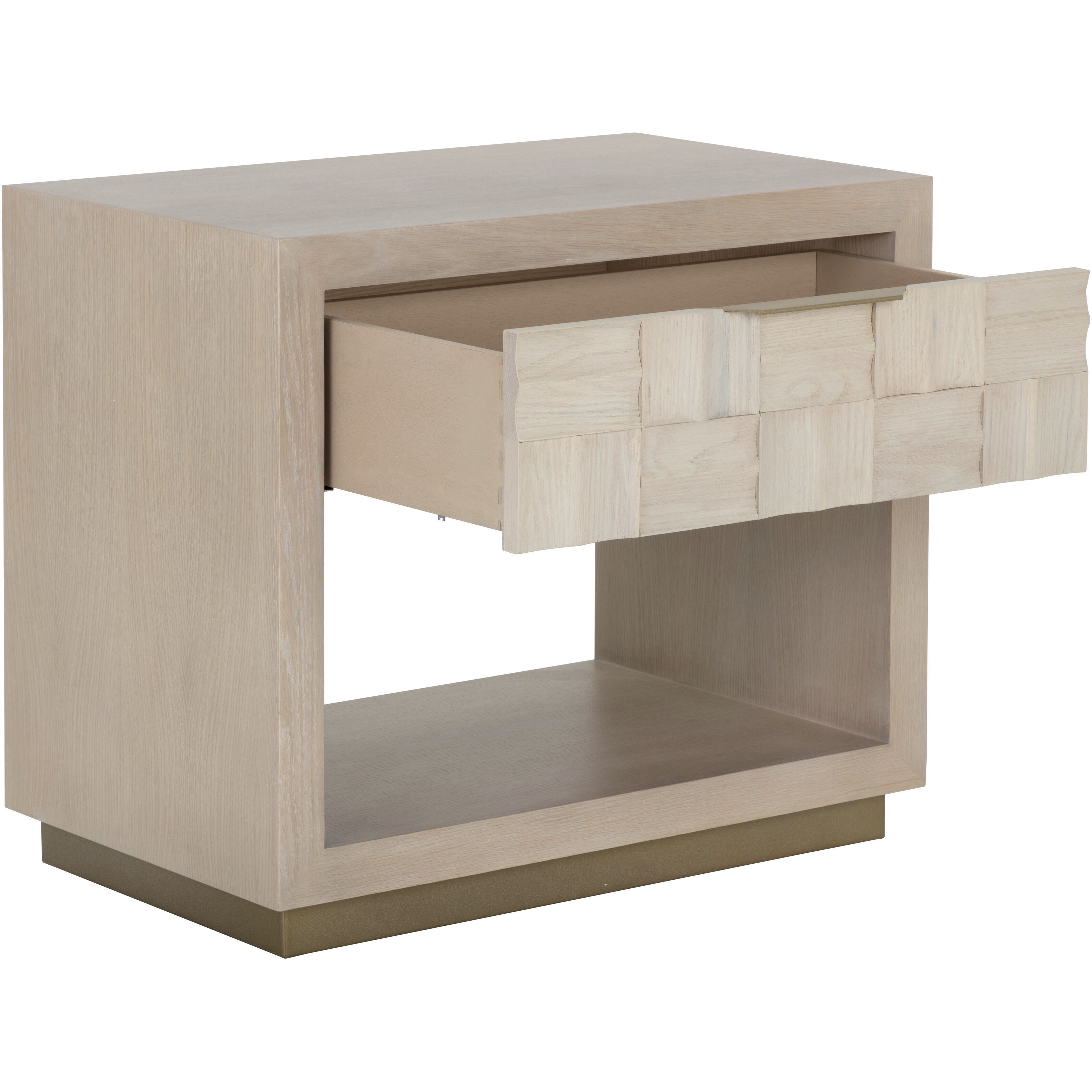 Akava 30.5 X 26 inch Light Wash / Gold Night Stand